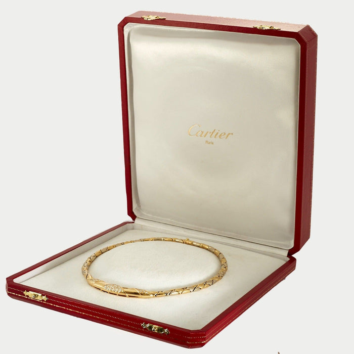Collier Cartier - Collier Rumba - or jaune et gris, diamants 58 Facettes DV0598-1