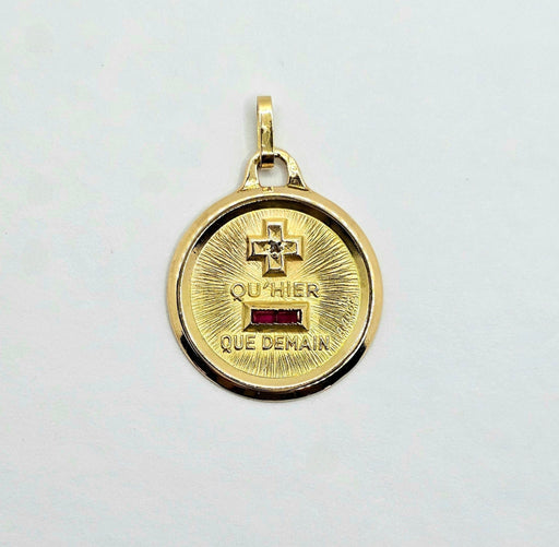 Pendentif AUGIS - Médaille d'Amour Or jaune 58 Facettes 494
