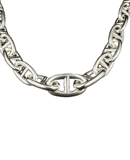 Bracelet HERMÈS. Collection «Chaîne d’Ancre », rare collier en chute argent 925/00 58 Facettes