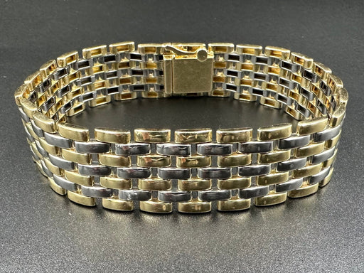 Bracelet CARTIER - Collection Maillons Panthère, bracelet vintage or et acier 58 Facettes