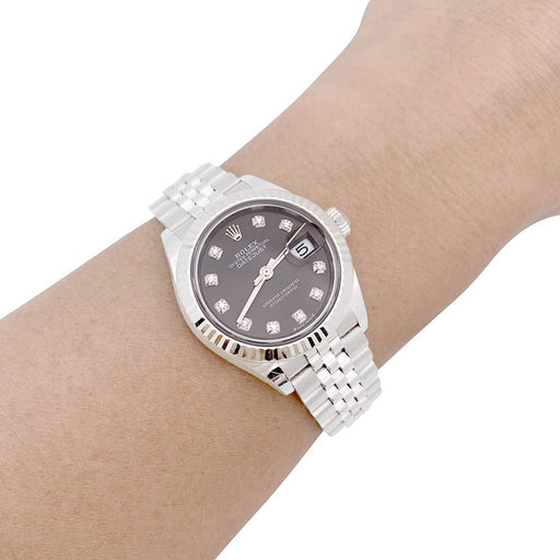 Montre Montre Rolex "Datejust", acier, or blanc et diamants. 58 Facettes 33470