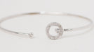 Bracelet 15/16cm Bracelet Jonc flexible Or blanc Diamants 58 Facettes 32427