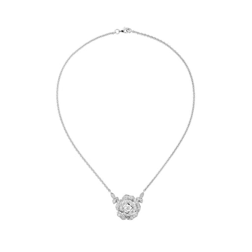 Collier Chanel - Collier Bouton de Camélia Or Blanc Diamants 58 Facettes BS187