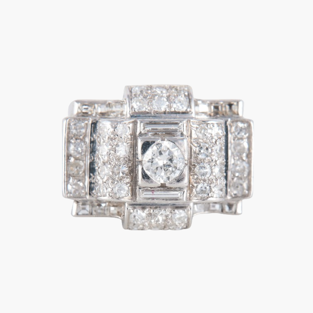 Bague Tank Bague Camée Femme Bague Tank Art Déco Occasion Bague