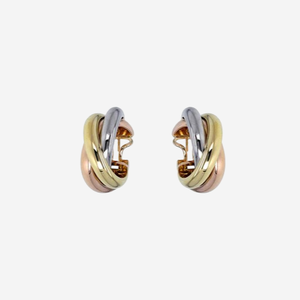 Boucles d’oreilles cartier 3 ors