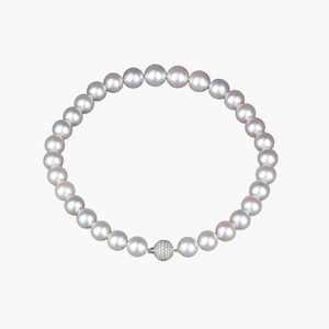 Collier or blanc et diamant