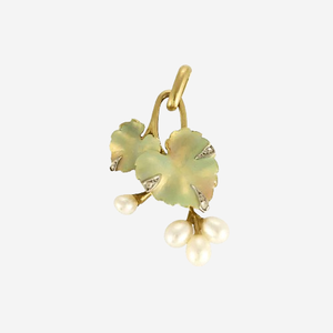 Pendentif perle blanche