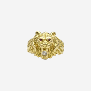 Chevalière tête de lion