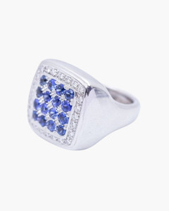 Bague saphir homme