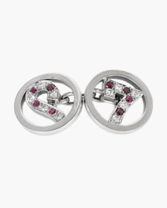 Boutons de manchette rubis