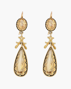 Boucles d'oreilles citrine