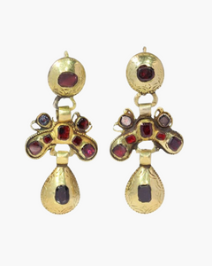 Boucles d'oreilles grenat