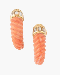 Boucles d'oreilles corail