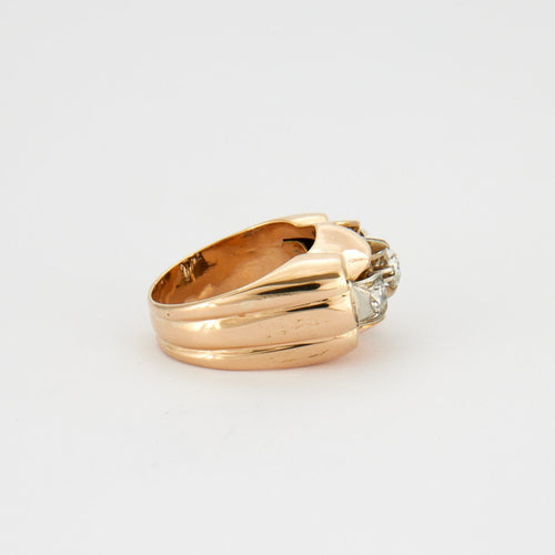 Bague Bague RETRO années 50 or jaune et 3 diamants 58 Facettes 417