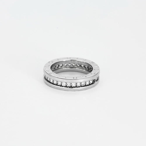 Bague 47 BULGARI- Alliance BZero 1 , Or gris et Diamants 58 Facettes DV6698-1