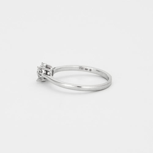 Bague 53 Bague solitaire en or gris et diamant 58 Facettes DV4184-12