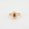 Bague Bague marguerite diamants rubis 58 Facettes 2669
