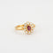 Bague Bague marguerite diamants rubis 58 Facettes 2669