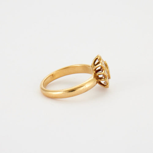 Bague Bague marguerite diamants rubis 58 Facettes 2669