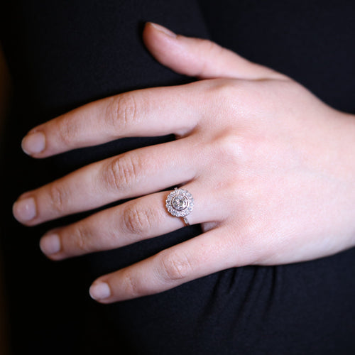 Bague 51 Bague années 1920 en platine et diamants 58 Facettes