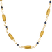 Collier Sautoir or jaune et lapis lazuli 58 Facettes