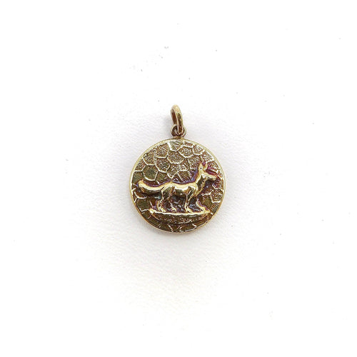Pendentif Pendentif charm sanglier en or 14k et rubis 58 Facettes