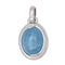 Pendentif Pendentif en or blanc 18 carats avec agate bleue 58 Facettes 1026468CD