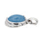 Pendentif Pendentif en or blanc 18 carats avec agate bleue 58 Facettes 1026468CD