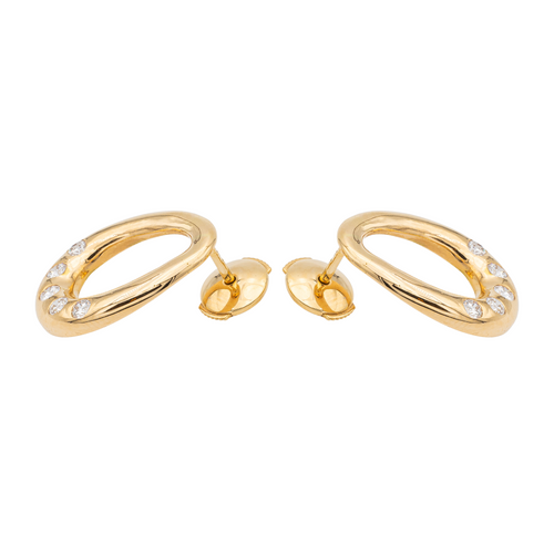 Boucles d'oreilles Boucles d'oreilles en or jaune 18 carats et diamants 58 Facettes 1029210CN