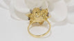 Bague 54 Bague fleur vintage en or jaune 18 ct et diamants 58 Facettes 31829