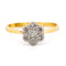 Bague 53 Bague grappe florale en platine et or 18 carats avec diamants 58 Facettes 304FA7795AC647FFA29F901DE1F7A727