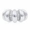 Bague 56 Bague en or blanc 18 carats sertie de diamants 58 Facettes 1089442CN