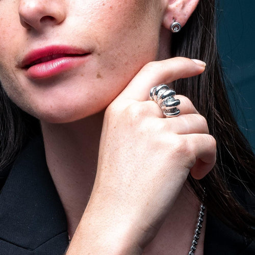Bague 56 Bague en or blanc 18 carats sertie de diamants 58 Facettes 1089442CN