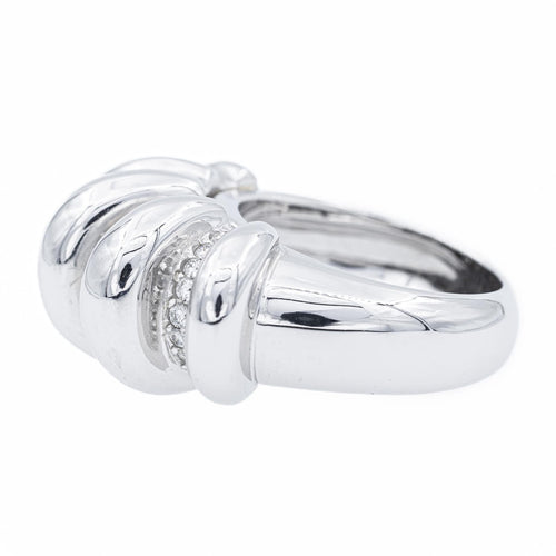 Bague 56 Bague en or blanc 18 carats sertie de diamants 58 Facettes 1089442CN