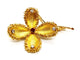 Broche Broche fleur vintage en or jaune 18 carats rubis et diamants 58 Facettes 1089906CD