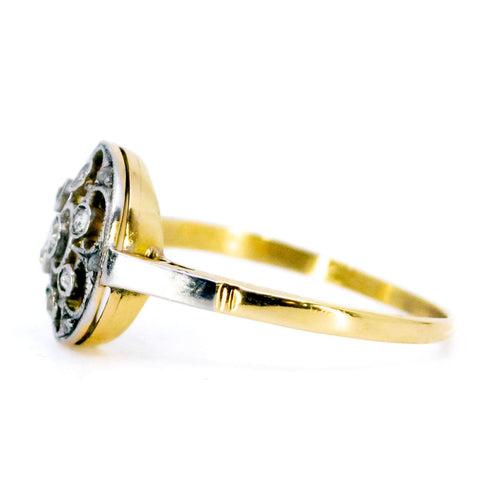 Bague 54 Bague ajourée Art déco en or jaune 18 ct et diamants 58 Facettes BB14C6818C534B3EAE174D2B2788840F