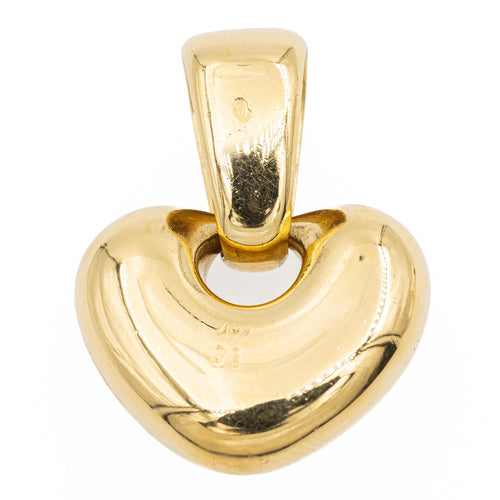 Pendentif Pendentif cœur en or jaune 18 carats serti de diamants, rubis et saphir 58 Facettes 1117935CN