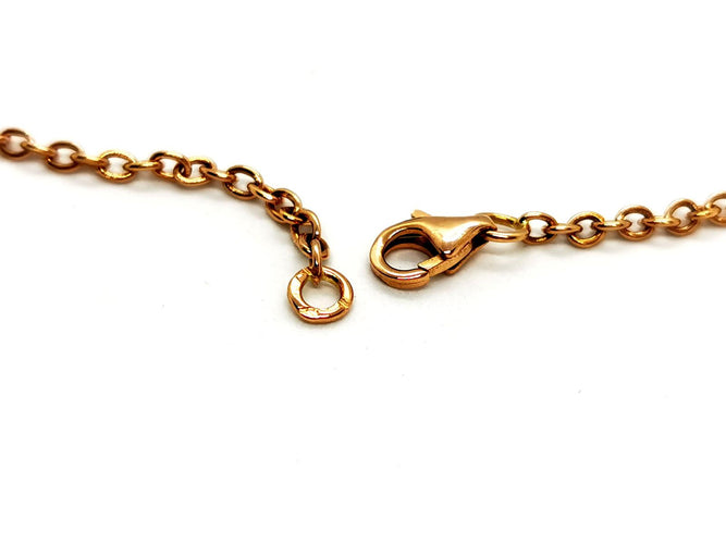 Collier Collier pendentif en or rose 18 carats et onyx 58 Facettes 1126007CN