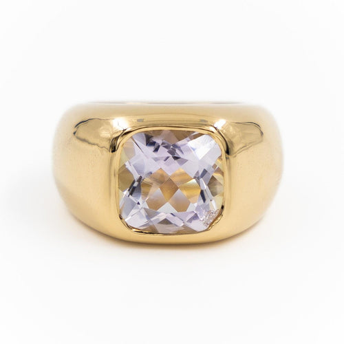Bague 54 Bague cocktail en or jaune 18 carats et améthyste 58 Facettes 1132900CD