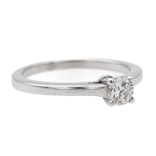 Bague 52 Bague solitaire en or blanc 18 carats avec diamant 0,31 ct 58 Facettes 1137997CN