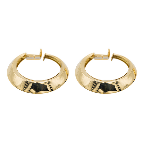 Boucles d'oreilles Boucles d'oreilles créoles en or jaune 18 carats 58 Facettes 1142147CN