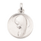 Pendentif Pendentif médaille religieuse en or blanc 18 carats 58 Facettes 1145651CD