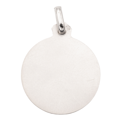 Pendentif Pendentif médaille religieuse en or blanc 18 carats 58 Facettes 1145651CD