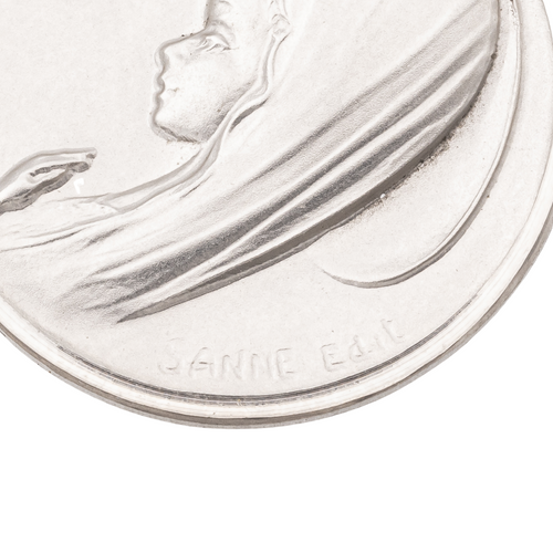 Pendentif Pendentif médaille religieuse en or blanc 18 carats 58 Facettes 1145651CD