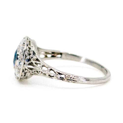 Bague 54.5 Bague en platine avec saphir et diamants taille old mine 58 Facettes 16B712E0CBDC4A77B59363FC703F7CA9