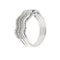 Bague 54 Bague rivière zigzag en or blanc 18 ct et diamants 58 Facettes 11598