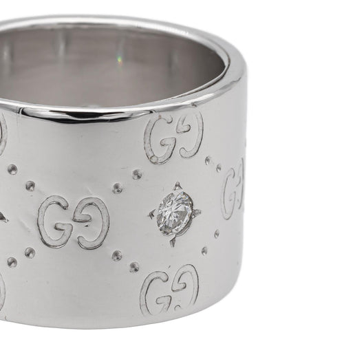Bague 52 Gucci Icon - Bague en or blanc 18 carats et diamants 58 Facettes 1160020CN