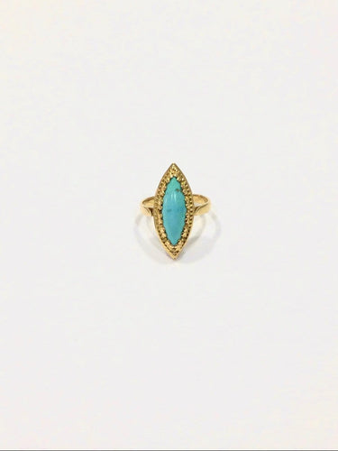 Bague Bague Or et Turquoise 58 Facettes 2315/1