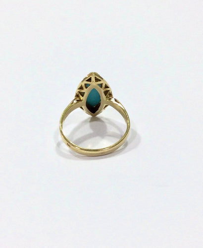 Bague Bague Or et Turquoise 58 Facettes 2315/1