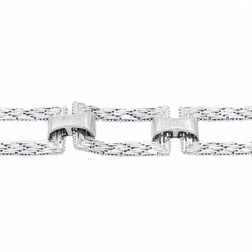 Bracelet Bracelet Art déco en or blanc 18 carats 58 Facettes 1167351CN